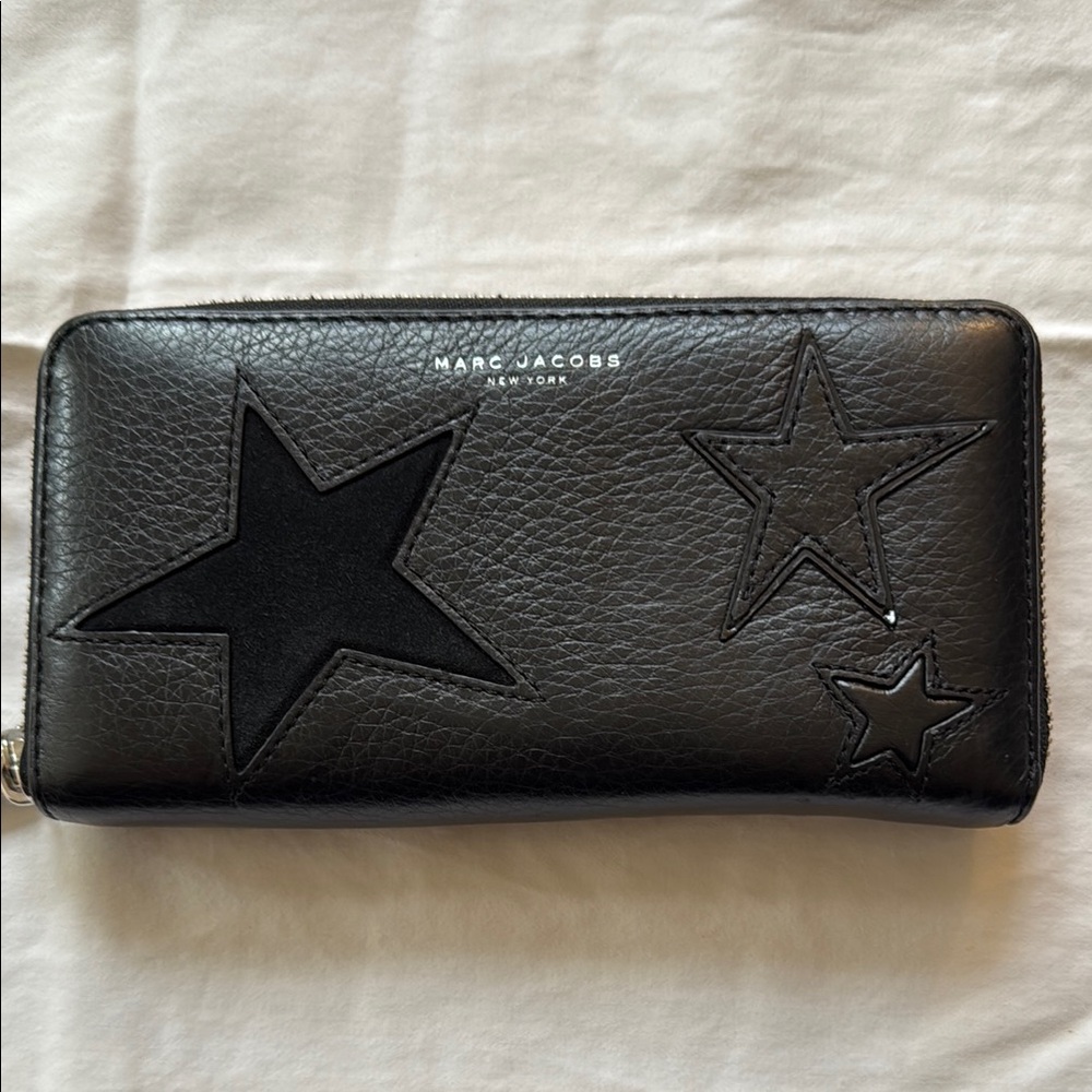 Marc Jacobs Black Leather Wristlet